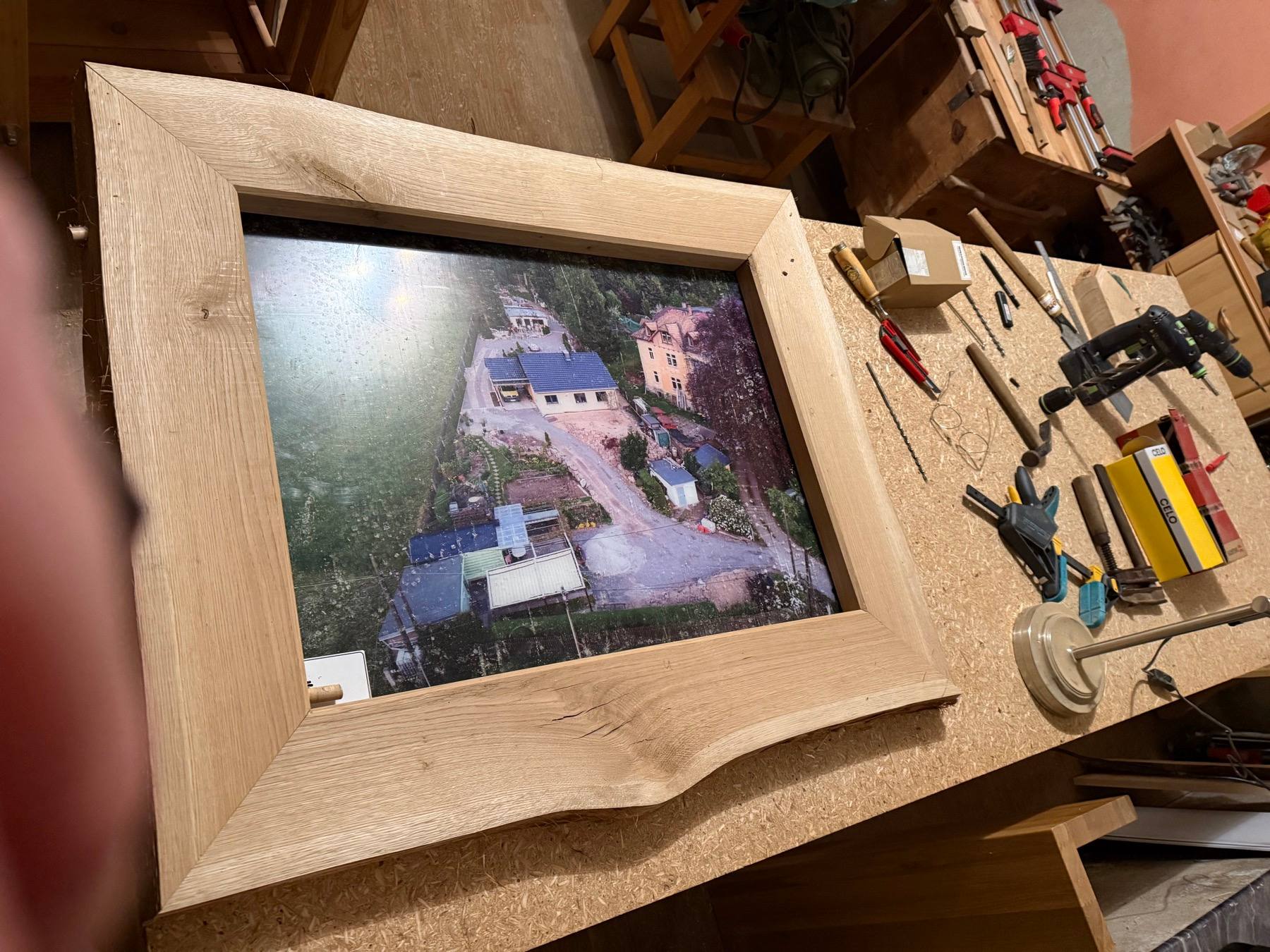 Bilderrahmen aus Holz mit Foto